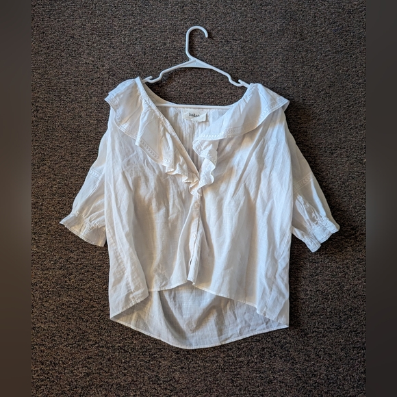 ba&ash White Ruffle Blouse SZ XS - Picture 2 of 7